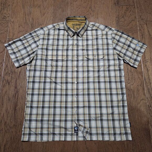 Kuhl Eluxur Shirt Men's XL Short Sleeve Button Up Hiking Outdoors - Picture 1 of 8